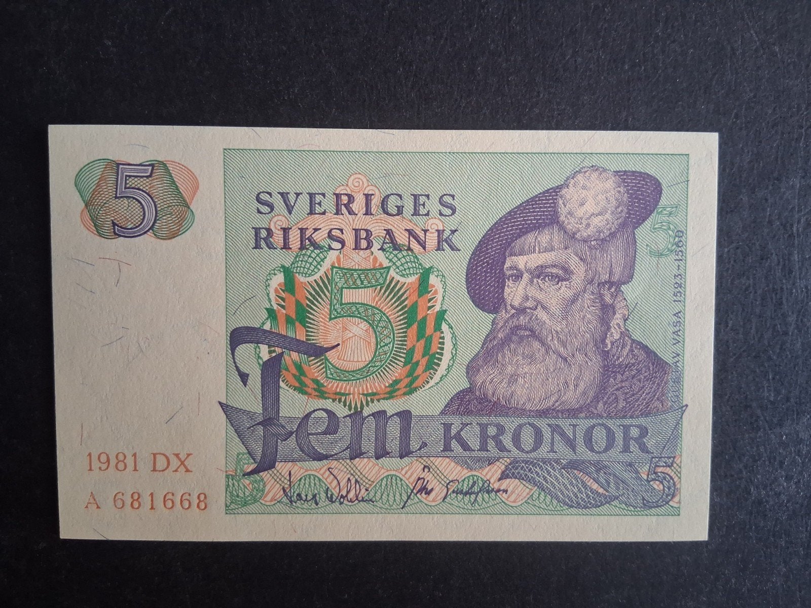 5 kronor Zweden unc 1981, Ophalen of Verzenden, Overige landen, Los biljet