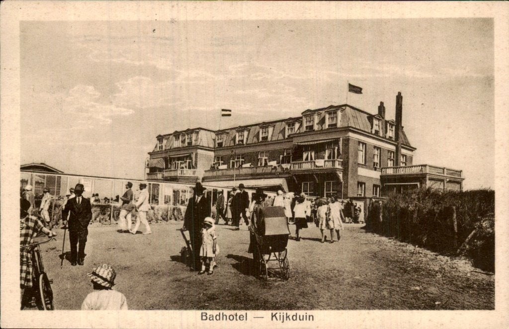 Kijkduin - Badhotel - Vooraanzicht, Ophalen of Verzenden, 1920 tot 1940, Gelopen, Zuid-Holland