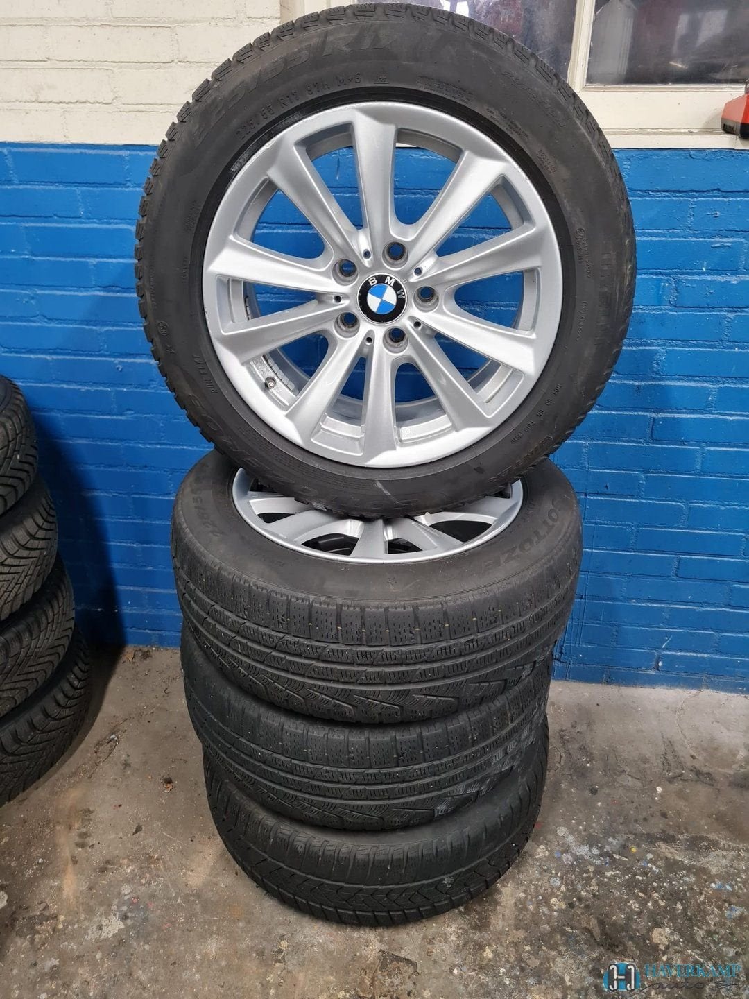 BMW 5 serie winterset 225 55 17 origineel runflat, Ophalen, Gebruikt, -, -