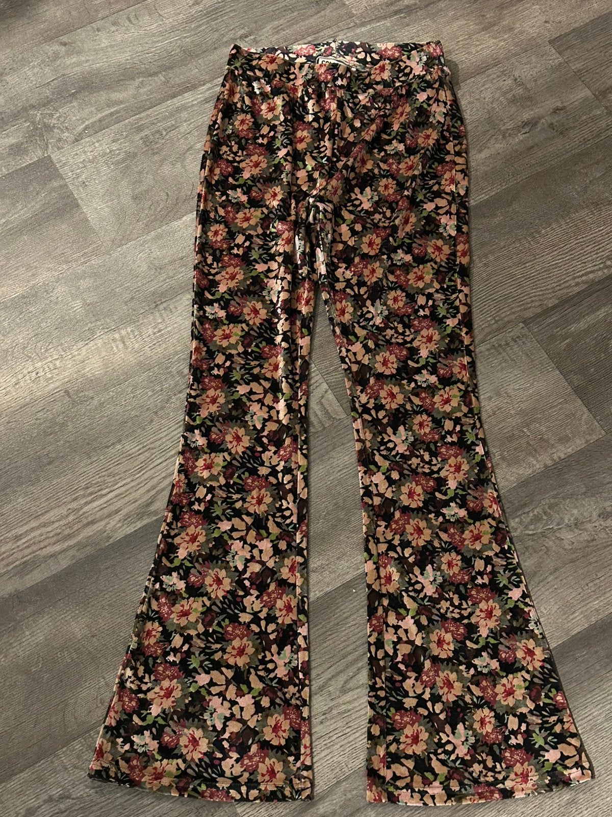 Colourful Rebel flared pants velvet flower, maat L, Meerkleurig, Maat 42/44 (L), Nieuw, Ophalen of Verzenden