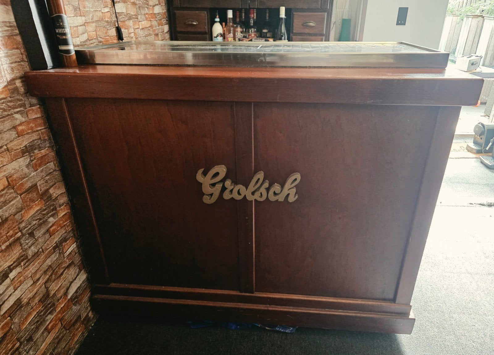 Gave Grolsch bar op wieltjes voor in Mancave, Huis en Inrichting, Ophalen, Gebruikt