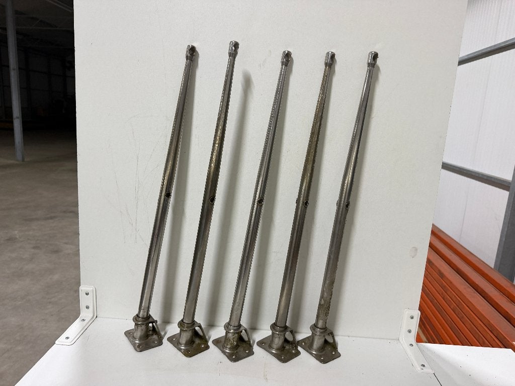 5 x RVS scepter 64 cm met scepterpot, Ophalen of Verzenden, Gebruikt, Lijn of Blok