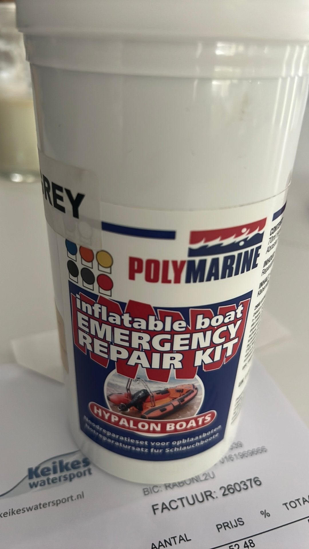 Reparatie set hypalon boats, Ophalen of Verzenden, Zo goed als nieuw, Wit
