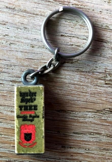Oude sleutelhanger van van der spek, thee, Verzamelen, Ophalen, Gebruikt, Merk