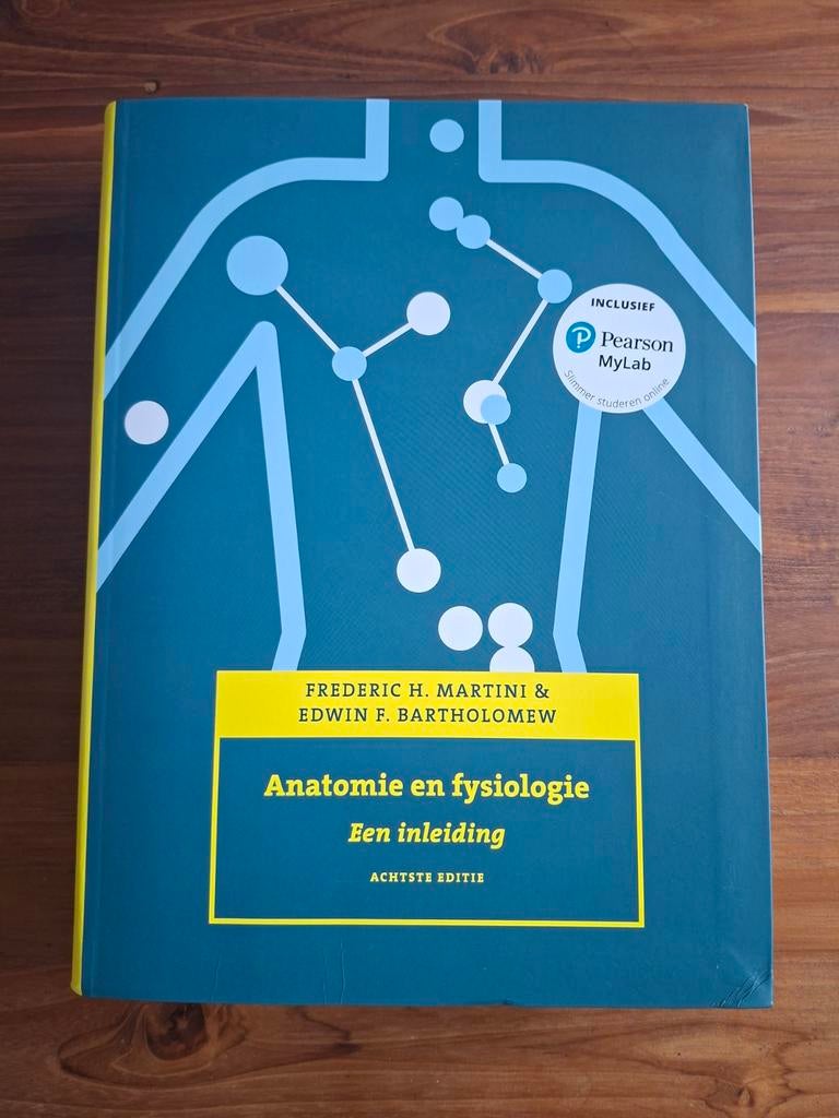 Anatomie en fysiologie, 8e editie met MyLab NL, Boeken, Studieboeken en Cursussen, Zo goed als nieuw, Frederic H. Martini; Edwin F. Bartholomew