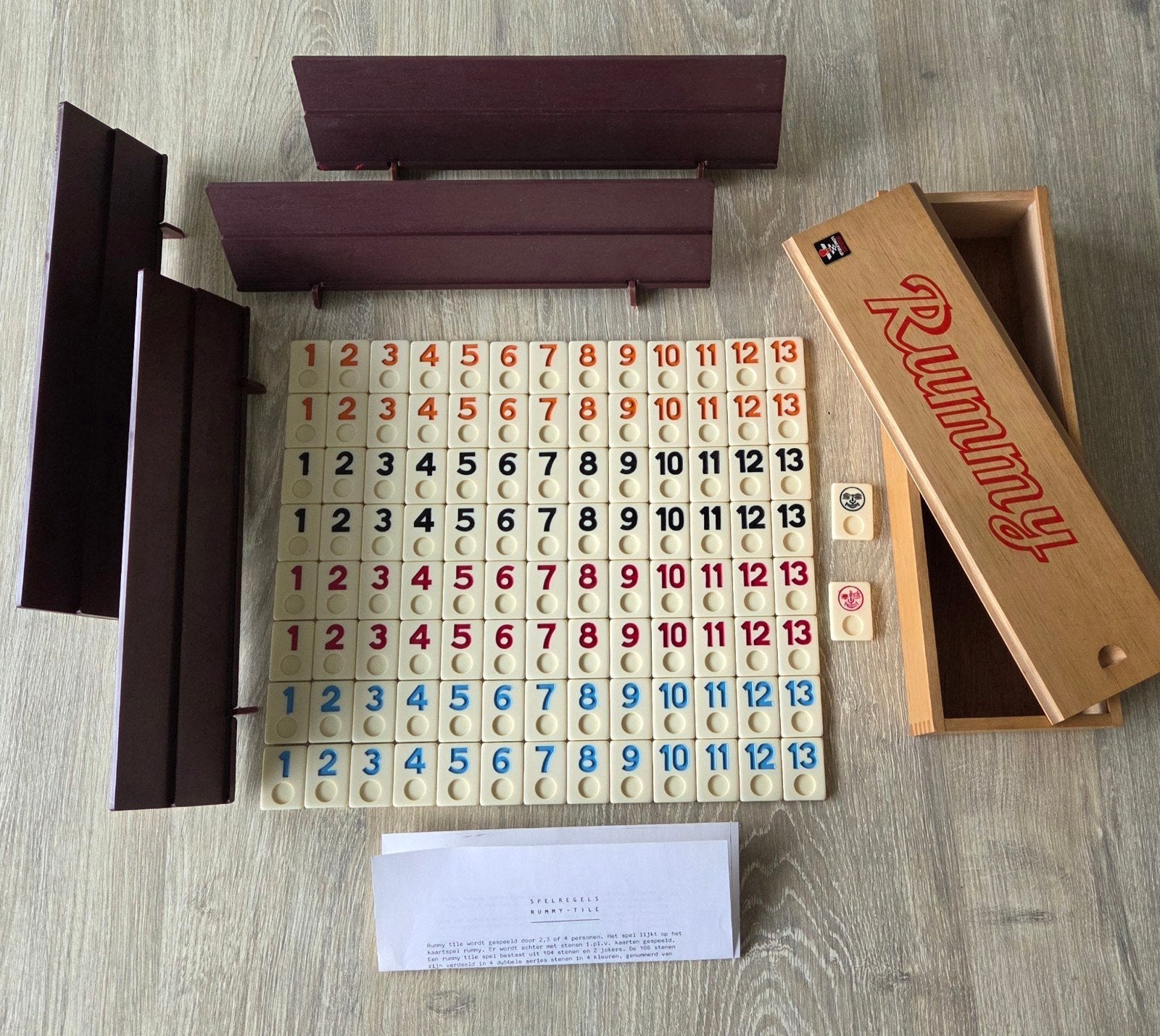 RUMMY uitgever LONGFIELD RUMMIKUB DELUXE 40 x 30, Drie of vier spelers, Ophalen of Verzenden, Zo goed als nieuw