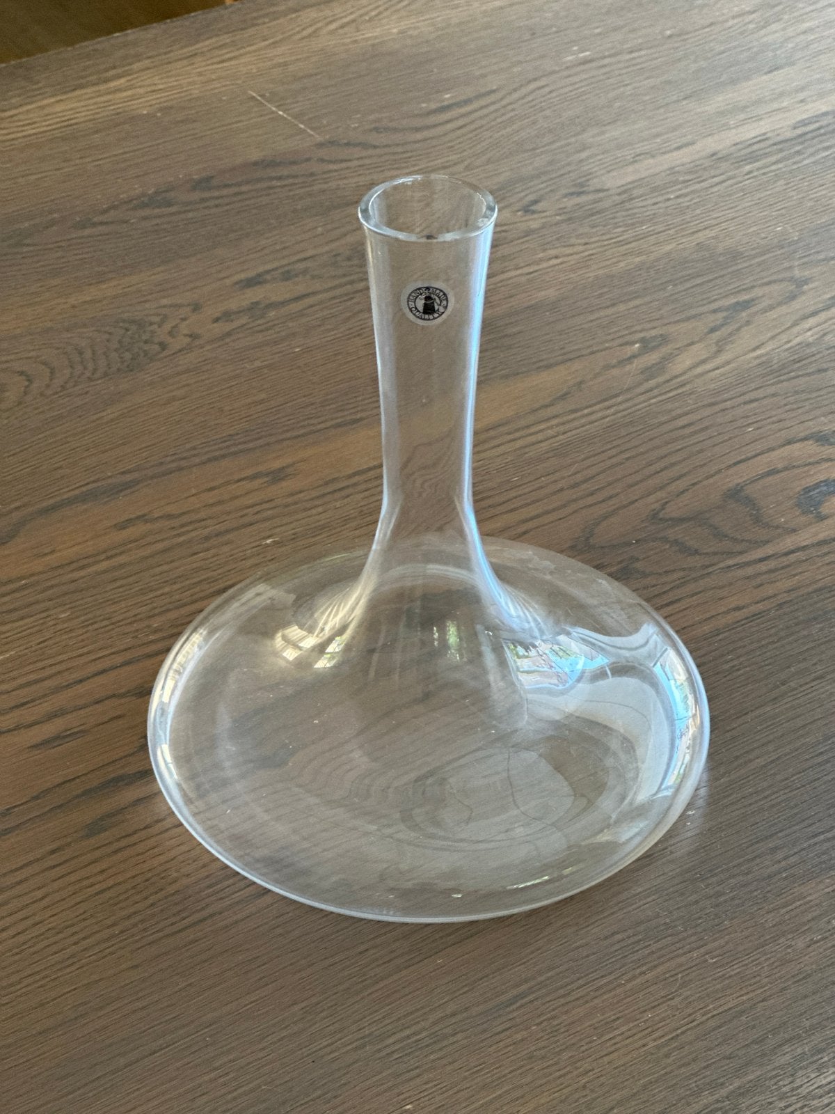 Elegante glazen wijnkaraf, decanteerkan, Ophalen