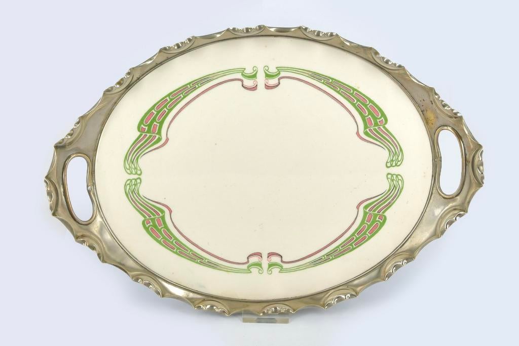 ANTIEK JUGENDSTIL DIENBLAD, Ophalen of Verzenden