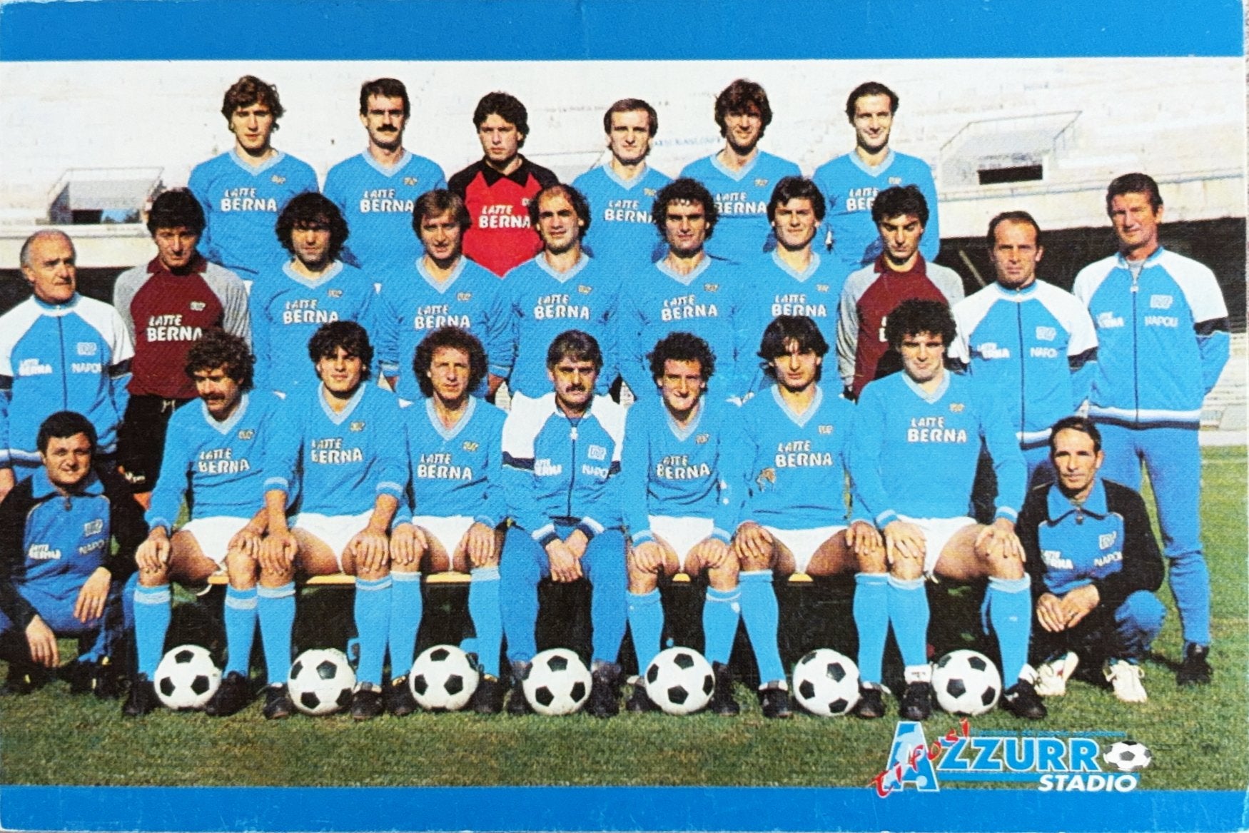 Elftalkaart SSC Napoli - Seizoen 1983/1984 met Ruud Krol, Verzenden, Zo goed als nieuw, Ajax, Spelerskaart