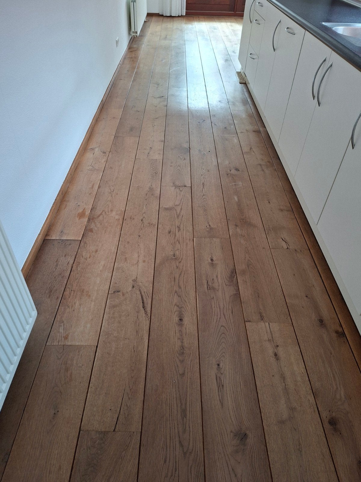 75 m2 gebruikte Franse eikenhouten vloerdelen diverse maten, Ophalen, Gebruikt, Vloerdelen of -planken, 10 m² of meer