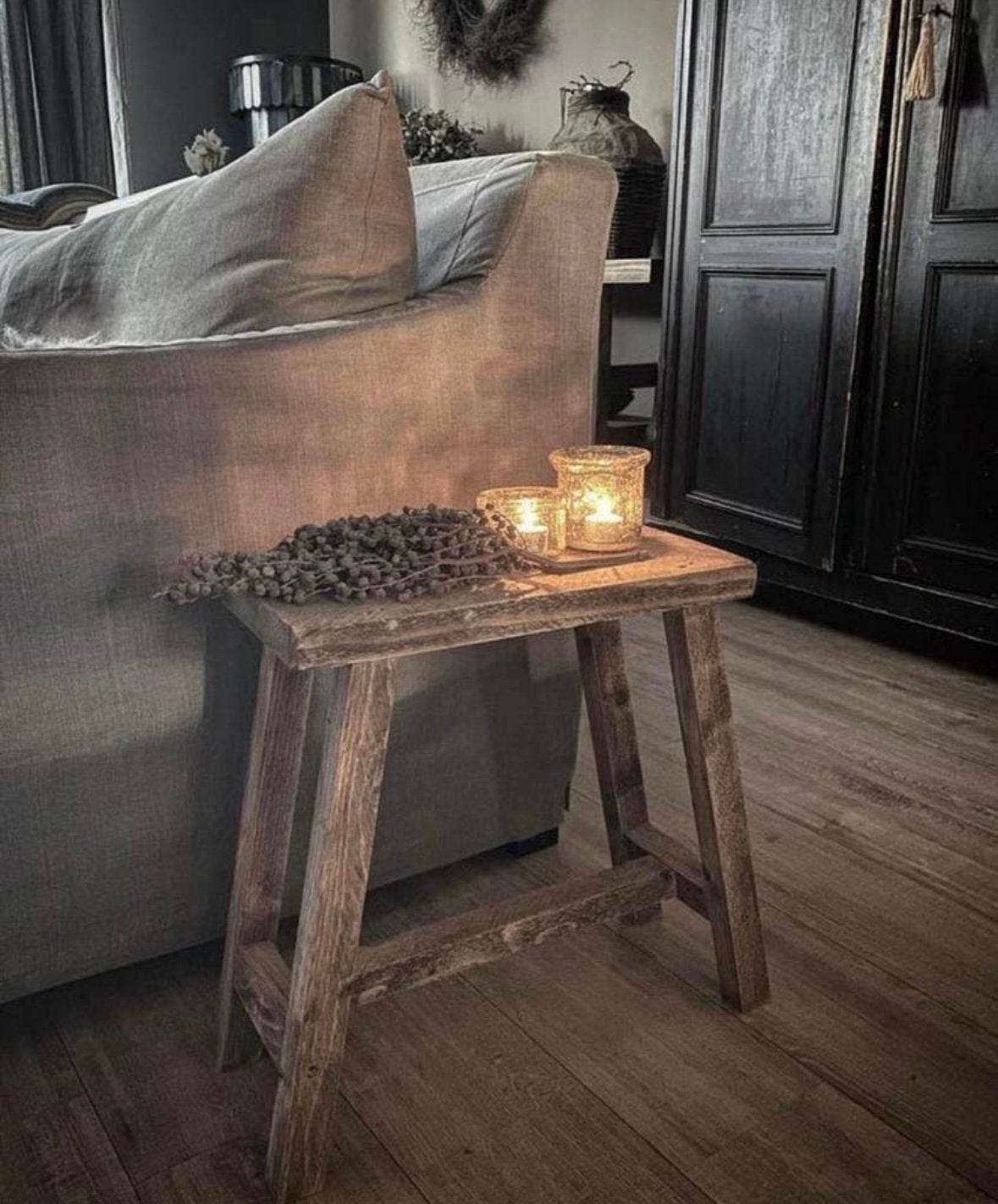 ~Stoer Sober Landelijk Houten Krukje/Bankje~, Ophalen of Verzenden, Nieuw