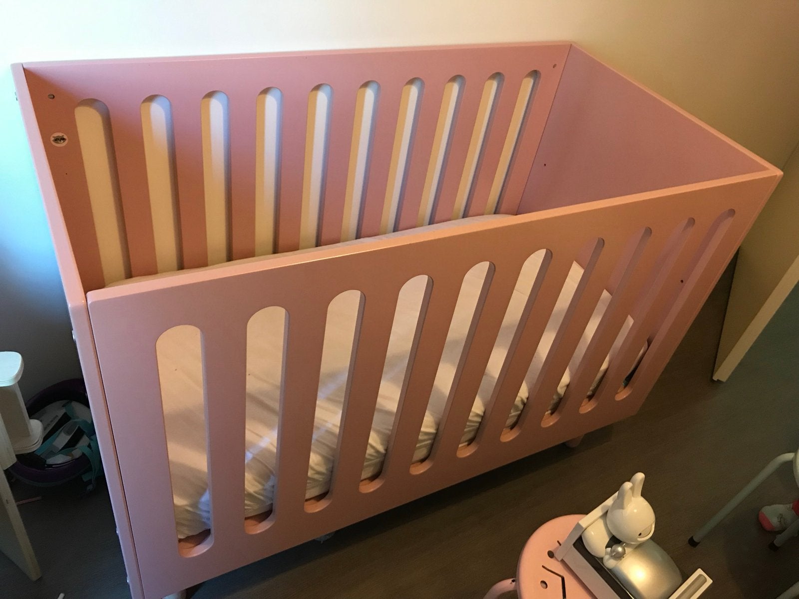 Flexa Play ledikant roze, compleet met matrasje, Ophalen, Gebruikt, Ledikant