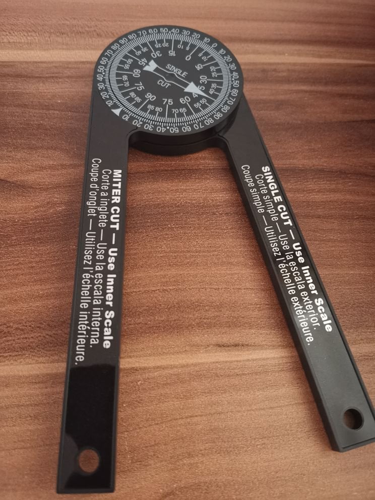 Verstekzaag Inclinometer Gradenboog Hoek Meter Centimeter, Verzenden, Nieuw