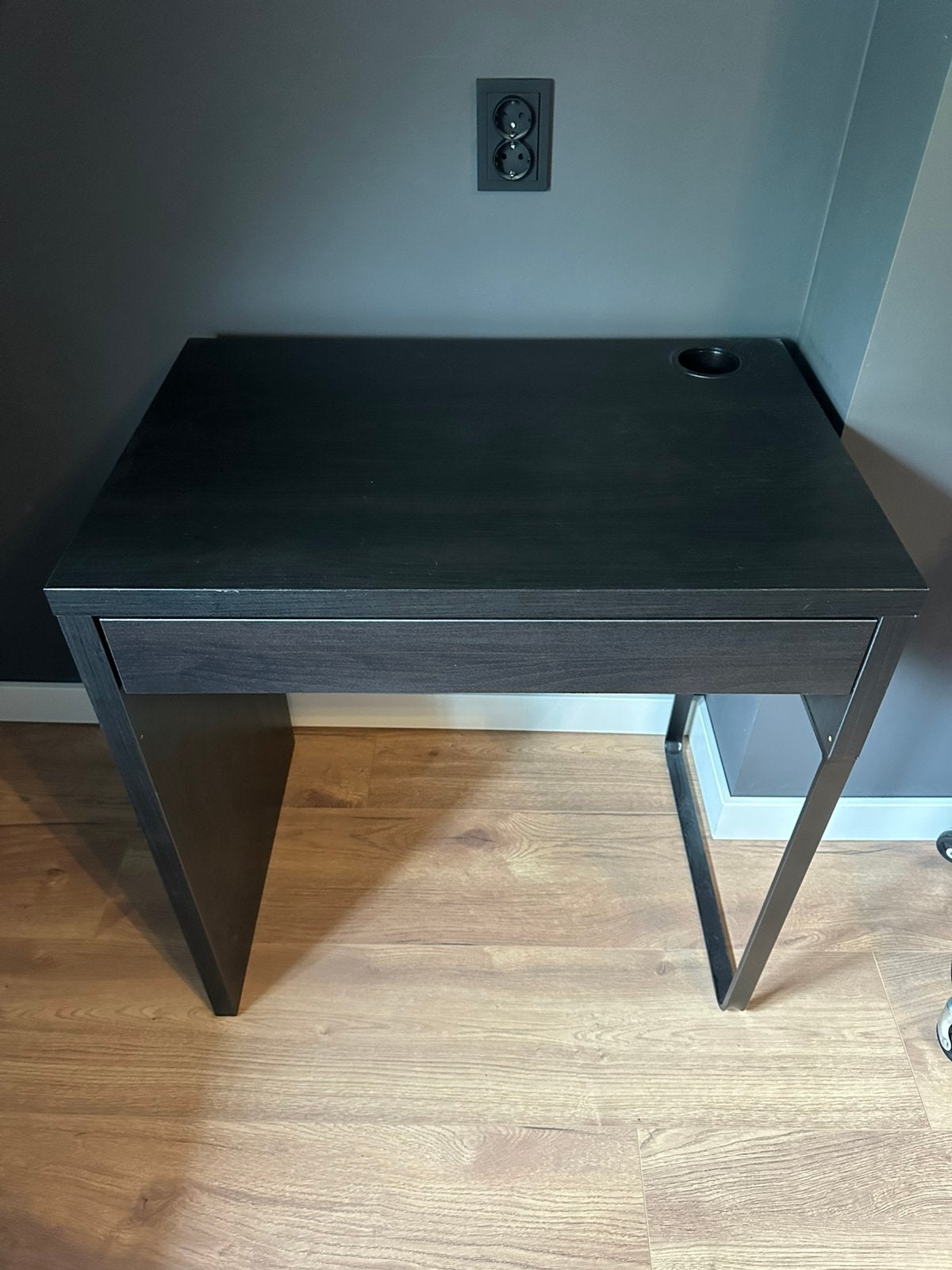 Bureau Micke ikea, Ophalen, Zwart, Met lades, 50 cm