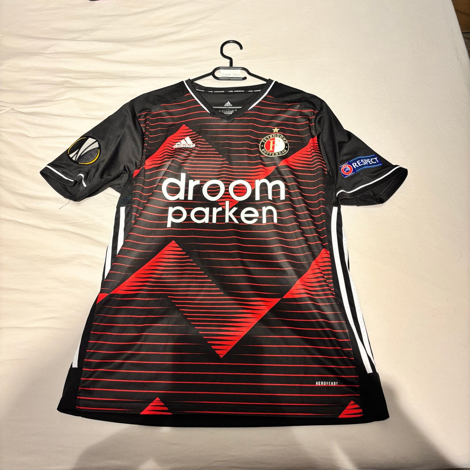 Feyenoord Uitshirt 2020-2021 met Europa League badges, Maat XL, Ophalen of Verzenden, Zo goed als nieuw, Shirt