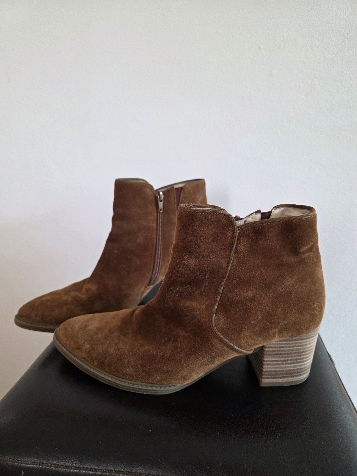Gabor maat 42, suede laarsjes, Bruin, Lage of Enkellaarzen, Gabor, Ophalen of Verzenden