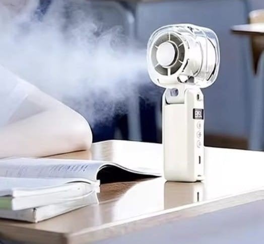 Handventilator + Ice Cooling & Mistfunctie multifunctioneel, Ophalen of Verzenden, Nieuw, Tafelventilator