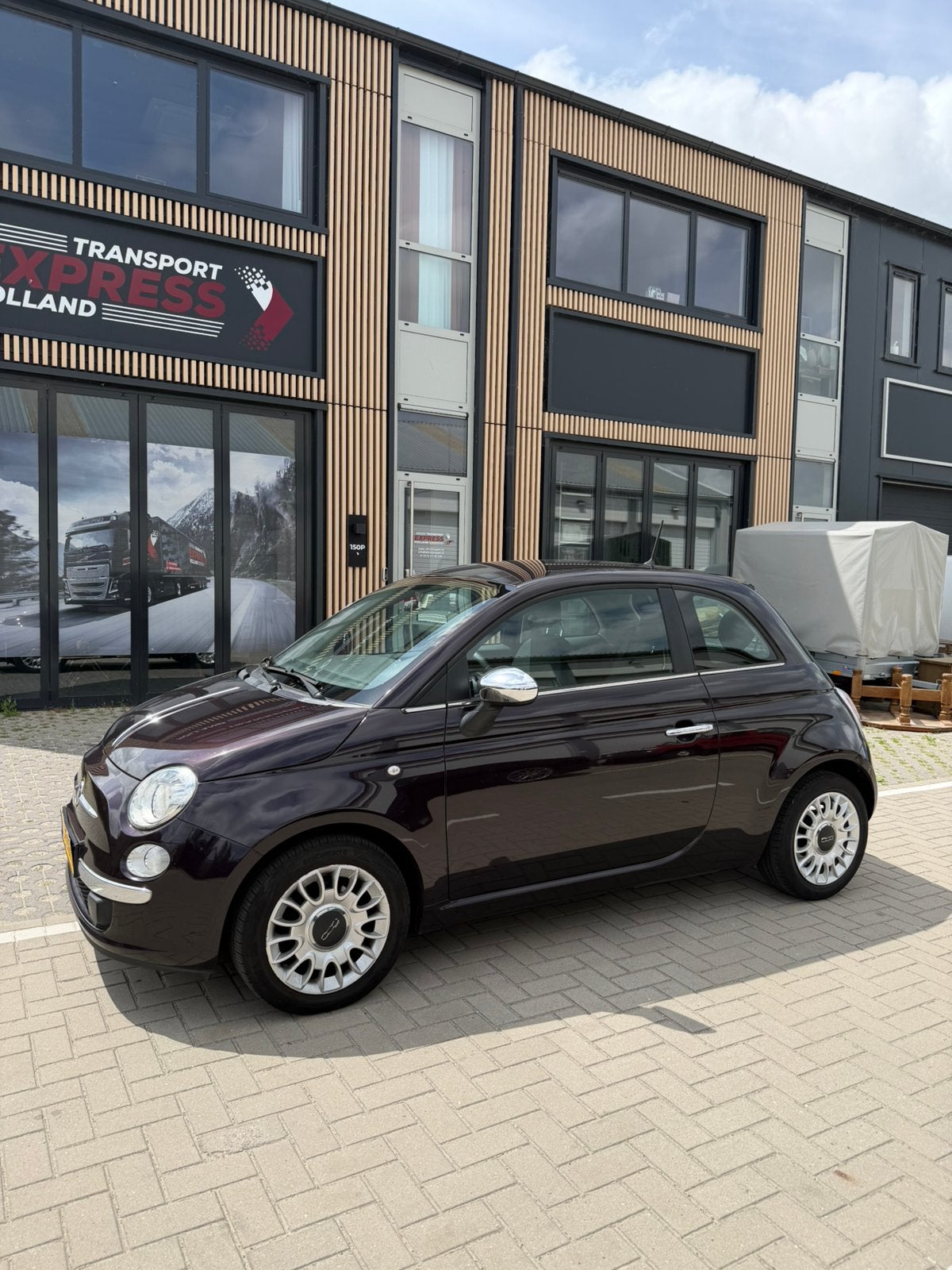 Fiat 500 0.9 85pk Twinair Turbo 2013 PAARS Dealeronderhouden, Auto's, Fiat, Voorwielaandrijving, 31 €/maand, Overige kleuren, 905 kg