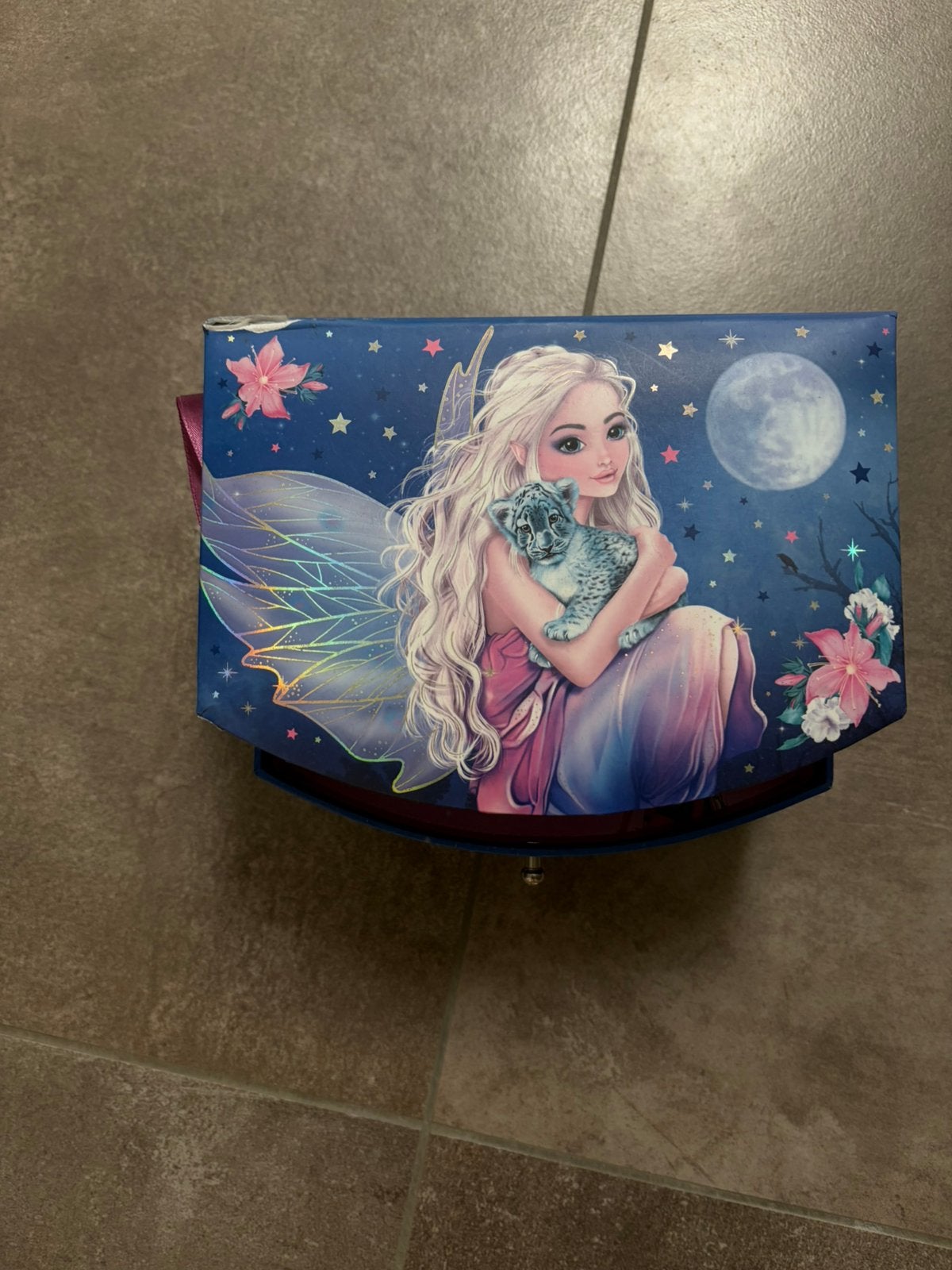 Sieradendoos FANTASYMODEL Feeën met Spiegel, Blauw, Ophalen of Verzenden, Hardcase, Zo goed als nieuw