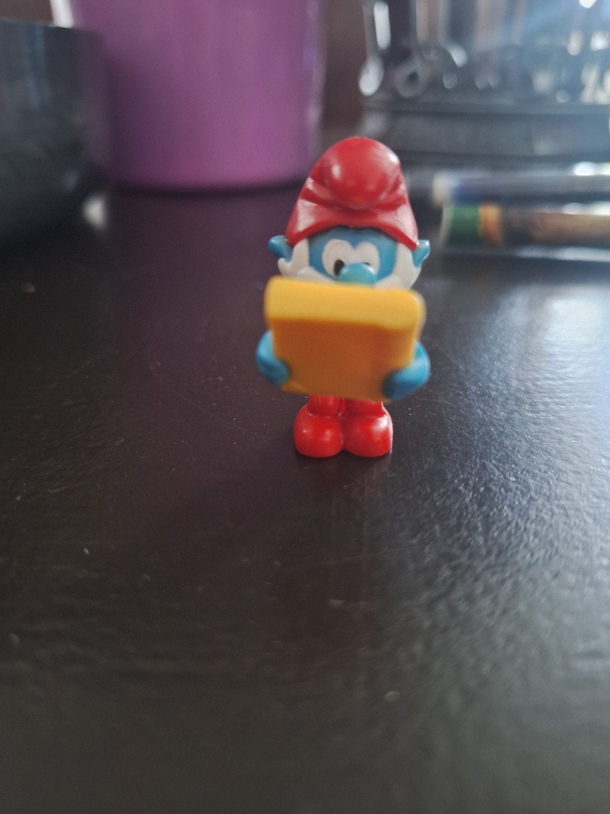 grote smurf met boek, Ophalen of Verzenden, Zo goed als nieuw, Grote Smurf, Poppetje, Figuurtje of Knuffel