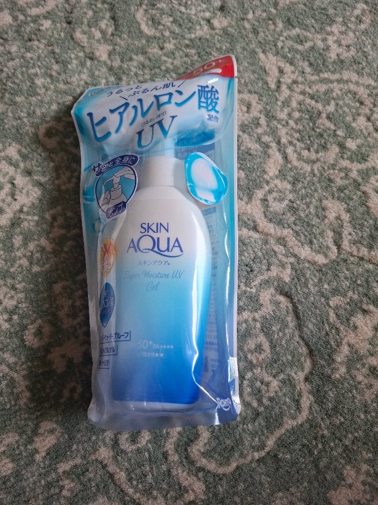ROHTO SKIN AQUA Super Moisture UV Gel pump sunscreen SPF50+, Ophalen, Nieuw, Gehele gezicht, Overige typen