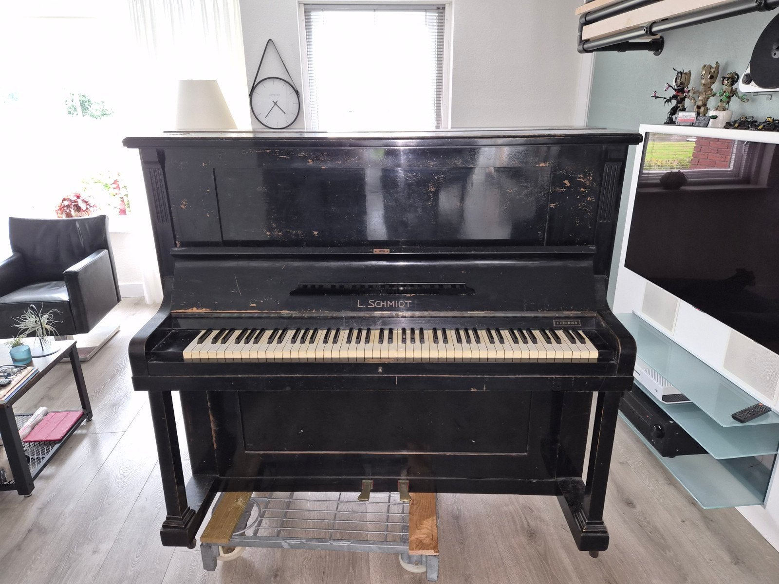 L. Schmidt-Berlin Piano - Zwart, Gebruikt, Muziek en Instrumenten, Ophalen, Gebruikt, Zwart, Piano