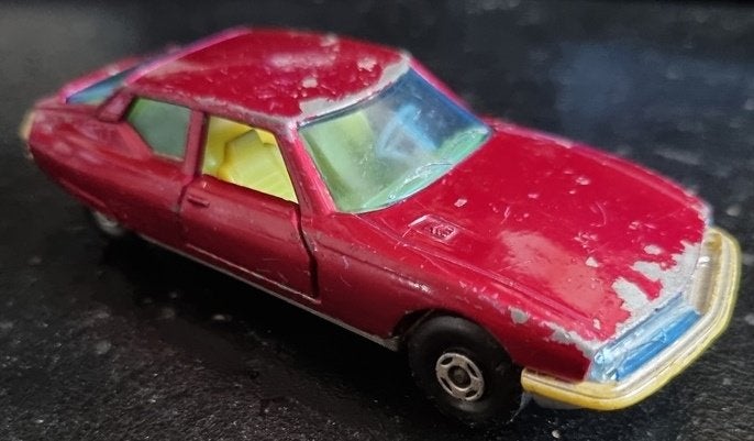 Matchbox speedkings K33 citroen SM donkerrrood, Ophalen of Verzenden, Gebruikt, Auto