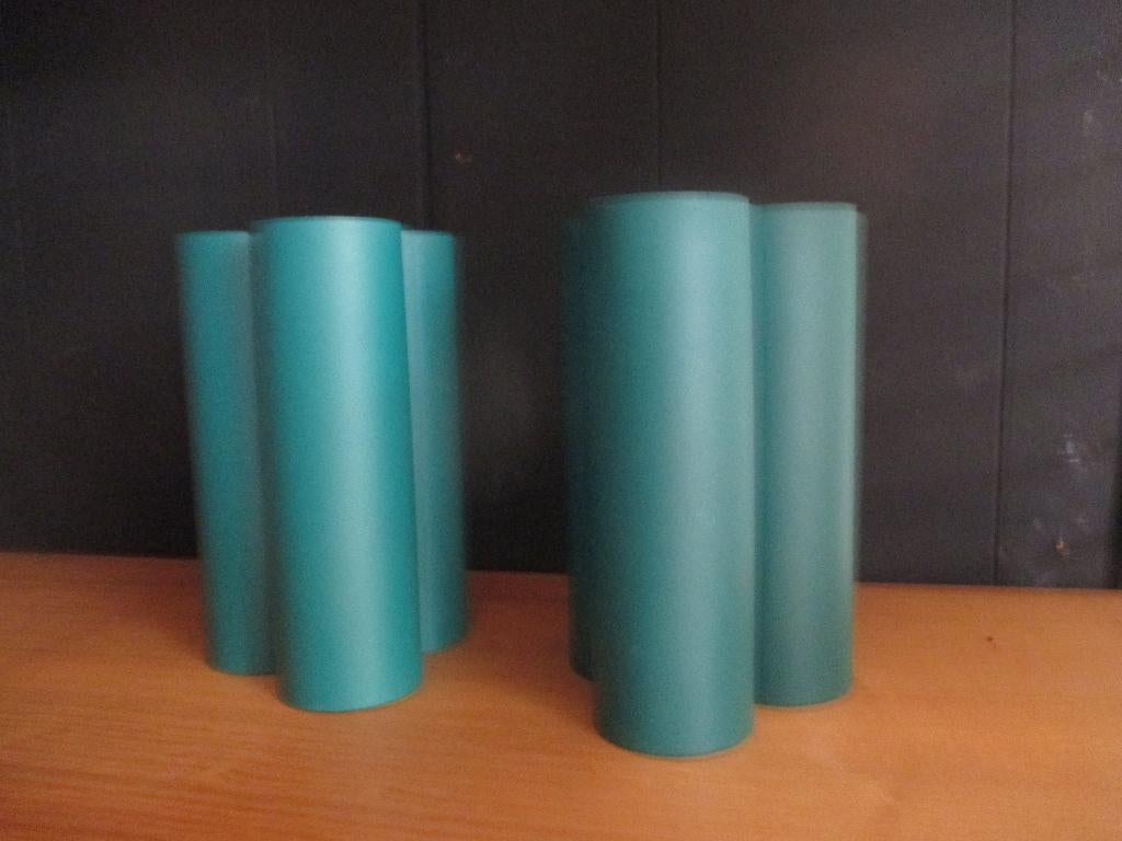 Tupperware design vaas vazen groen kunststof retro jaren 70, Gebruikt, Tupperware, Overige typen, ?