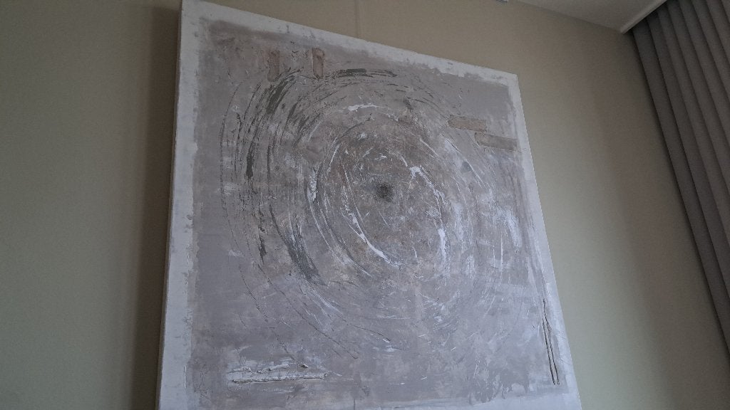T.k.a. modern acryl schilderij op doek 1m x 1m, Ophalen, Oorspronkelijke maker, Zo goed als nieuw, Schilderij