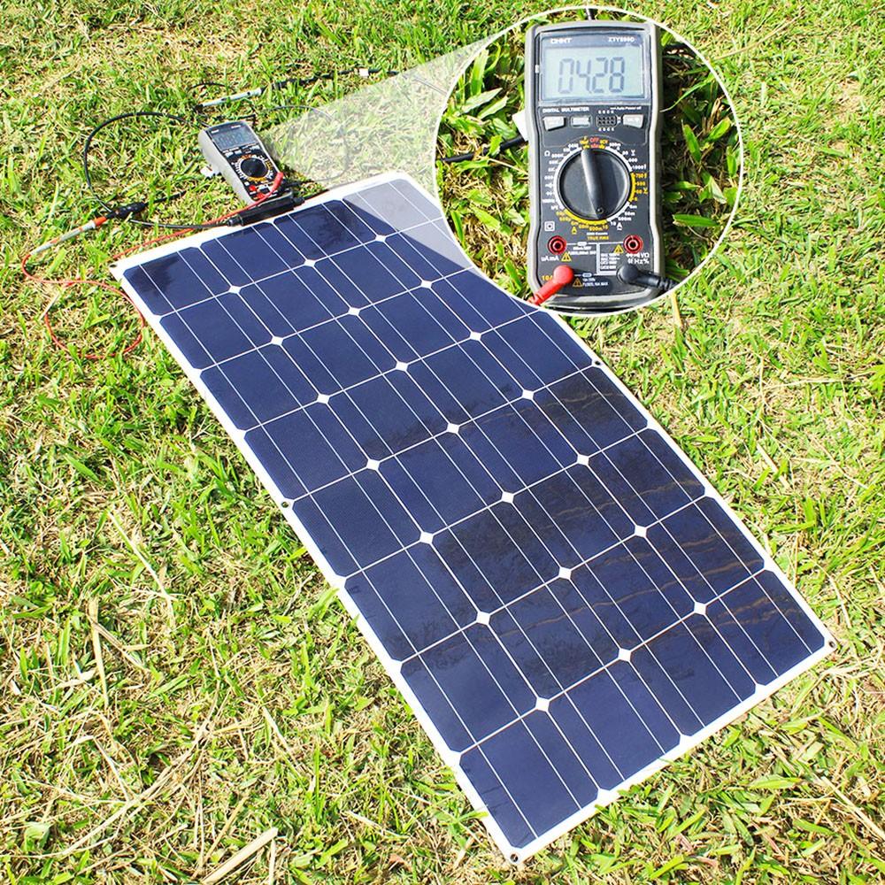 12V Flexibele Zonnepanelen 100 watt slechts 1,9kg zwaar, Ophalen of Verzenden, Nieuw