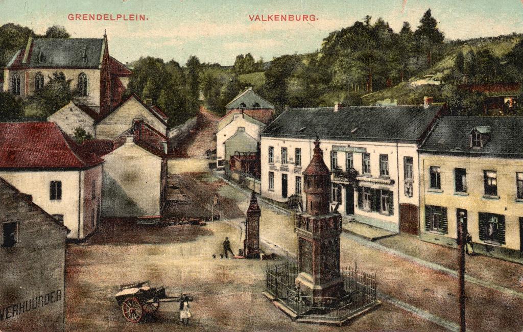 Valkenburg, Grendelplein (1917) 131218, Verzamelen, Ophalen of Verzenden, Voor 1920, Gelopen, Limburg