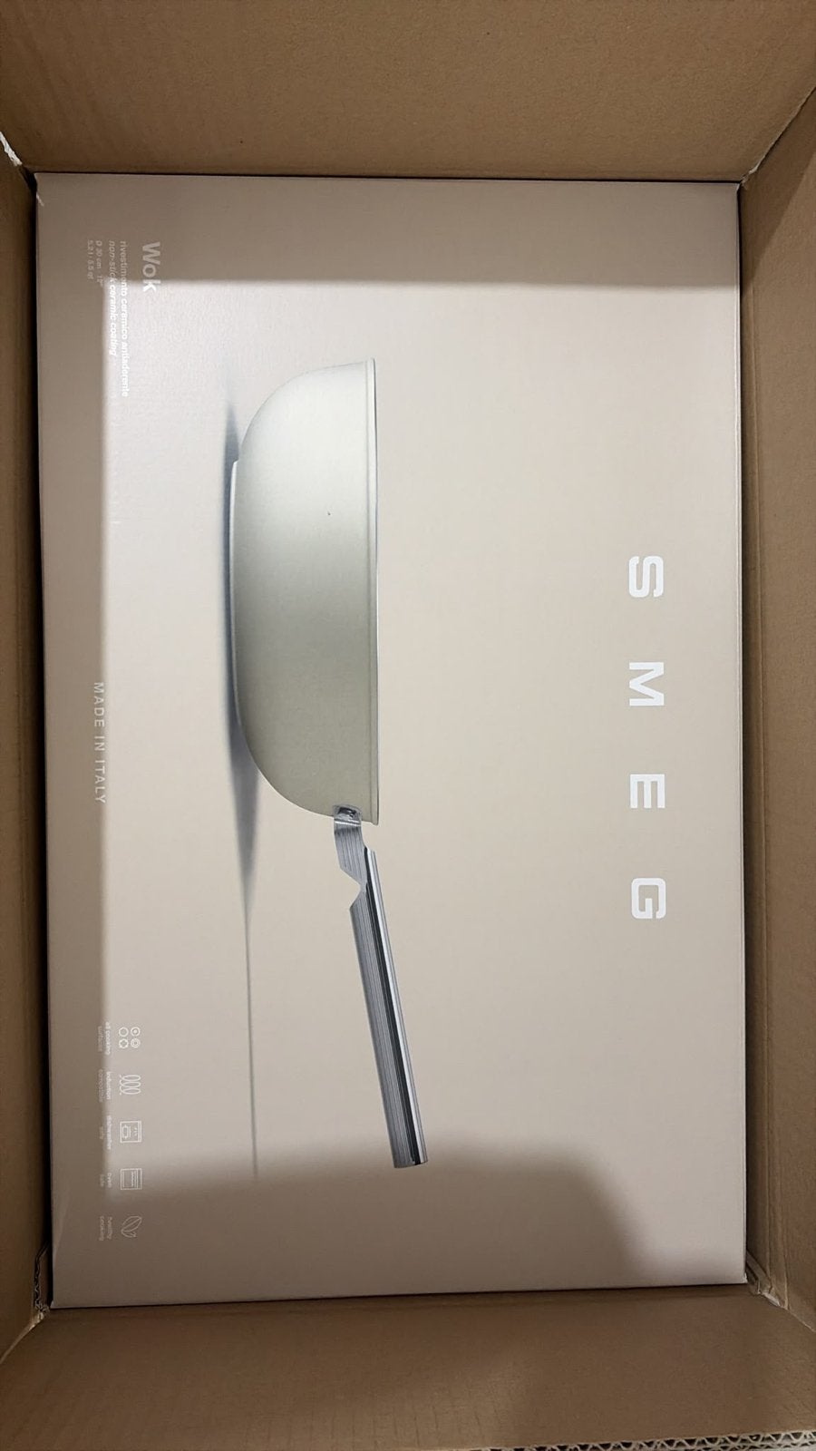 Nieuwe Smeg Wokpan - Ongebruikt cadeau!, Ophalen of Verzenden, Nieuw, Wok