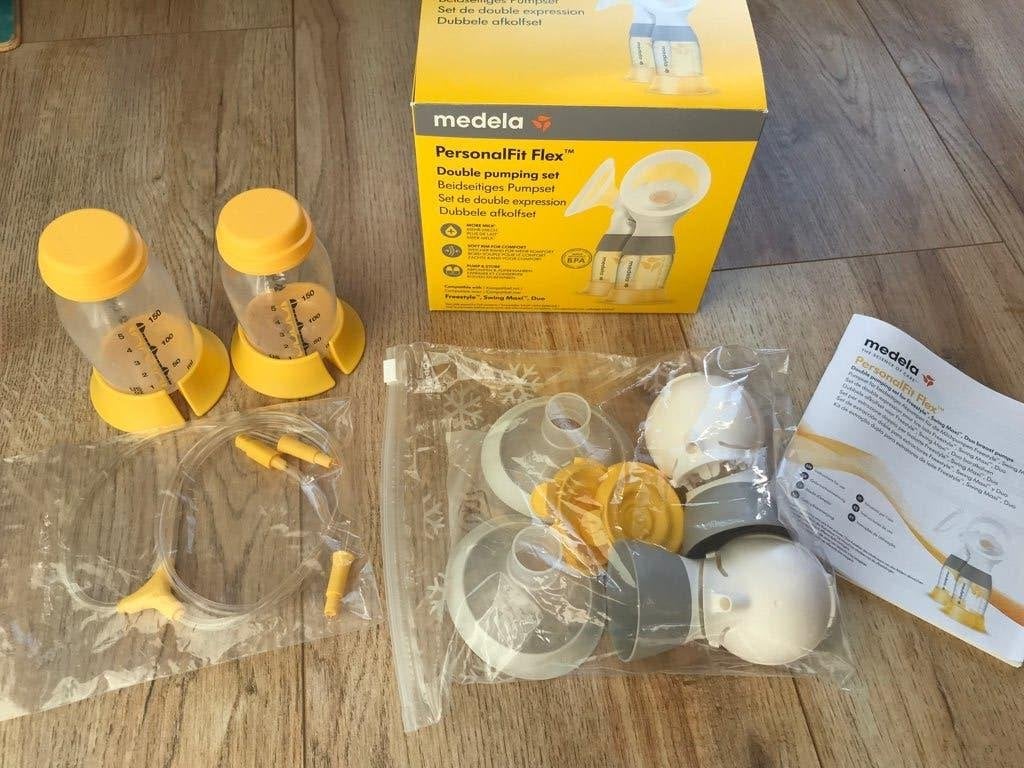 ZGAN Medela Personal FitFlex Dubbele Afkolfset (zonder kolf), Ophalen of Verzenden, Zo goed als nieuw, Borstkolf, Medela