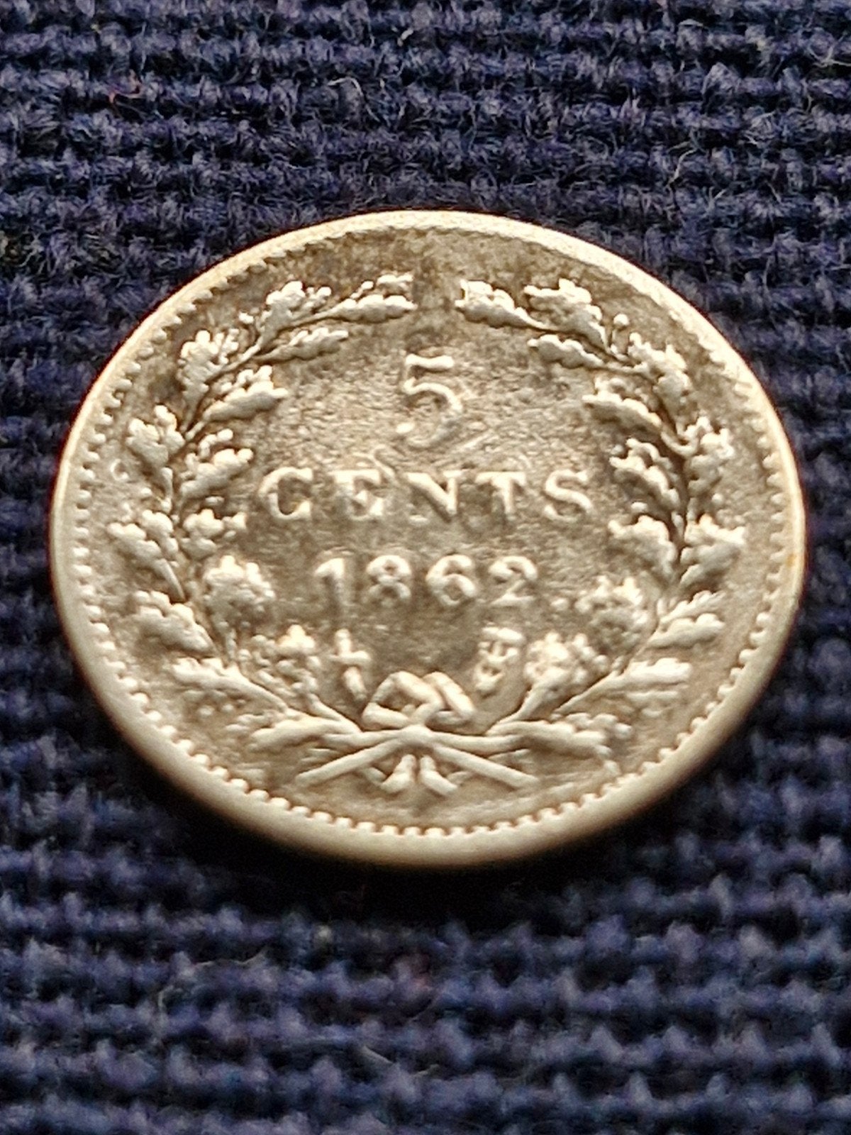Zilveren 5 Cents munt Koning Willem III 1862, Ophalen of Verzenden
