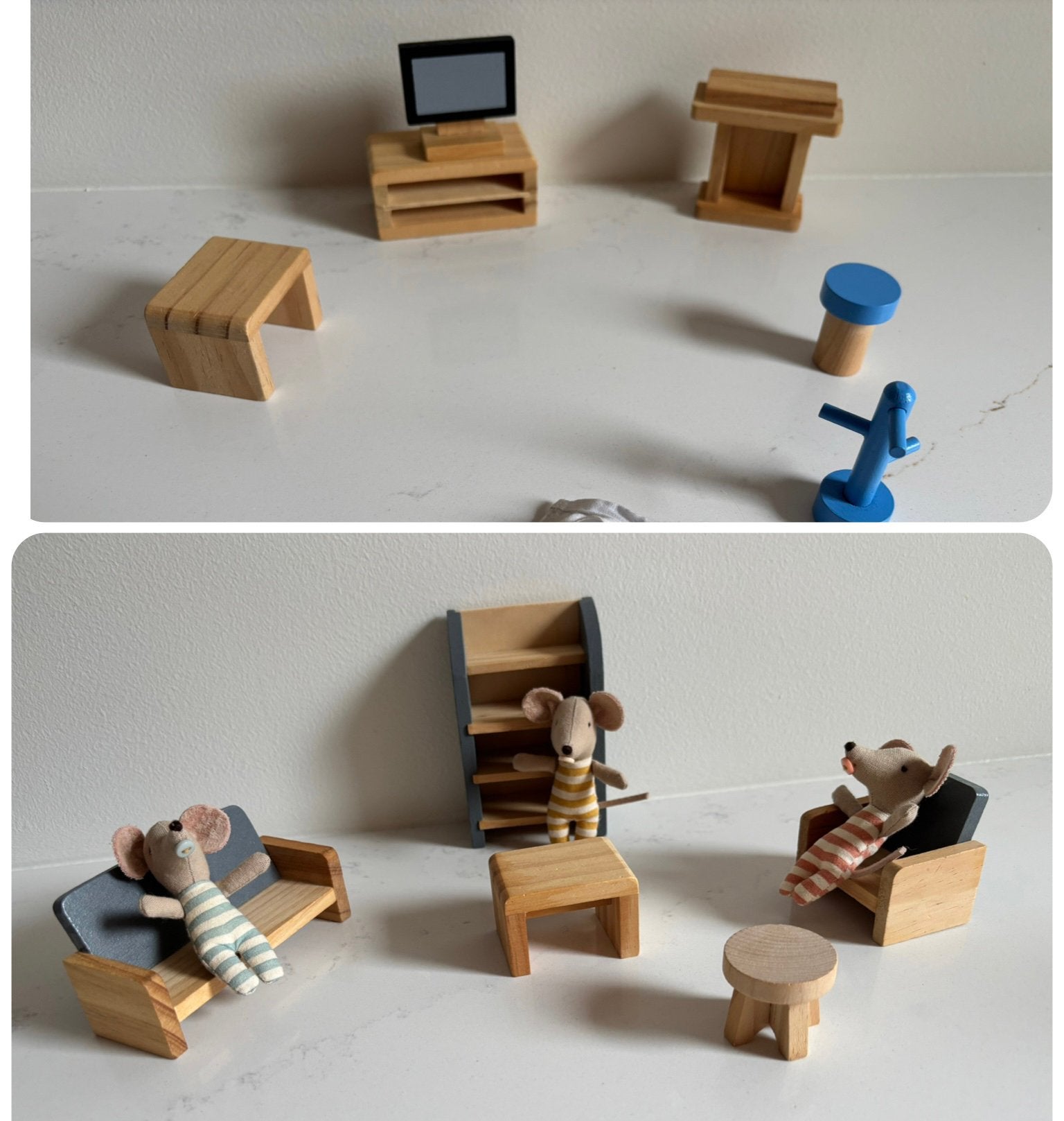 Leuke poppenhuismeubels– 2 sets, Ophalen of Verzenden, Zo goed als nieuw, Poppenhuis