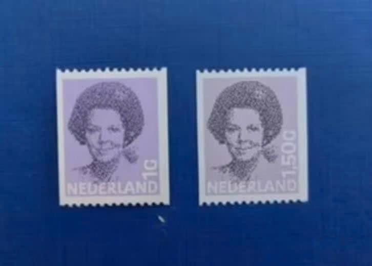 Postzegel NL 1981 ev PF 2 zegels Beatrix 2 zijden ongetand, Postzegels en Munten, Postzegels | Nederland, Ophalen of Verzenden