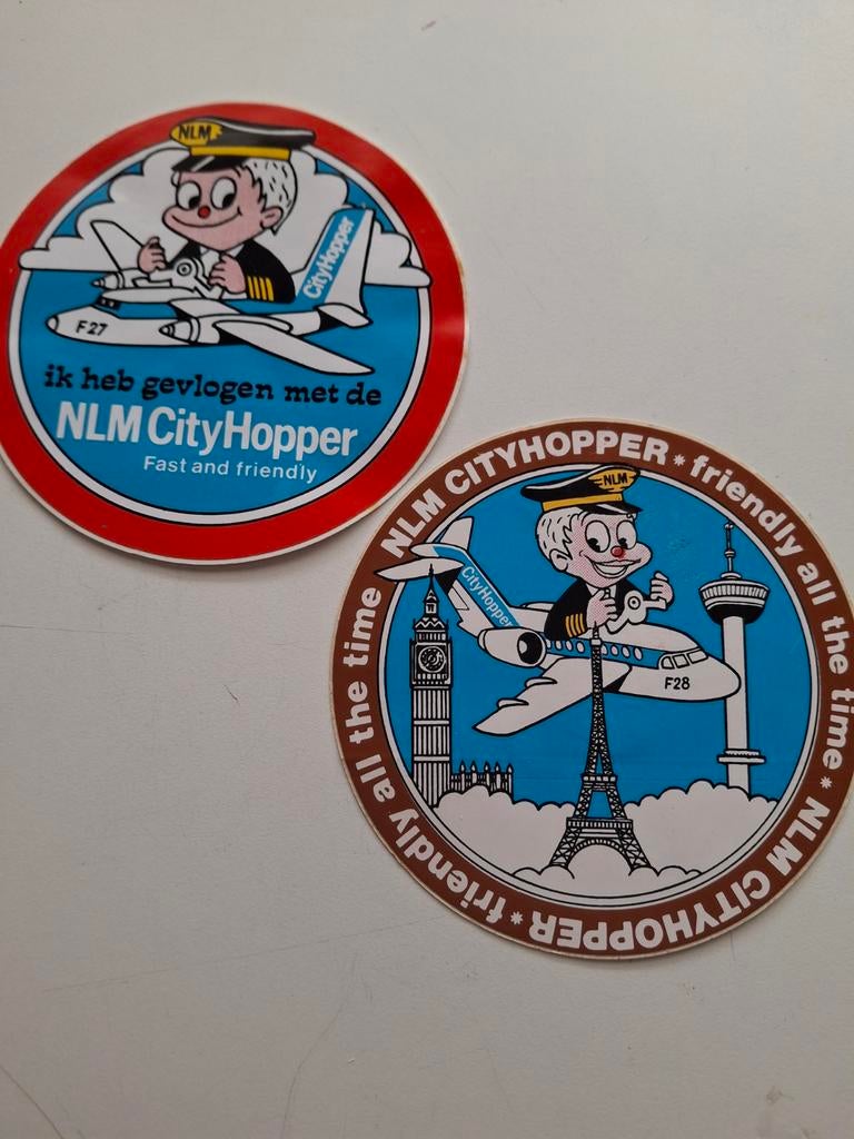 2 stickers NML Cityhopper, Ophalen of Verzenden, Zo goed als nieuw, Overige typen