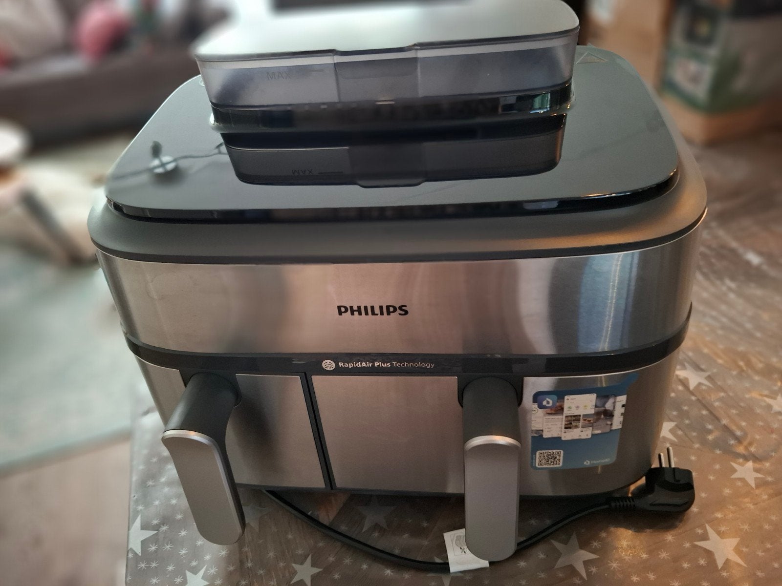 Philips Airfryer 5000 series dual basket, Ophalen, Zo goed als nieuw, Airfryer XXL, 1500 gram of meer