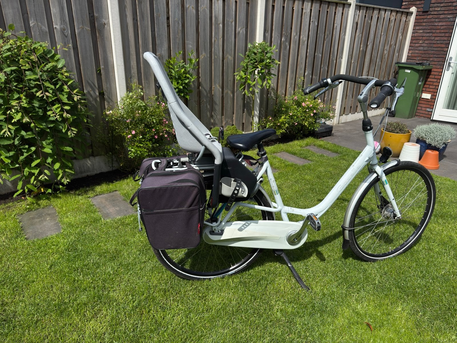 Gazelle moederfiets, Fietsen en Brommers, Fietsen | Dames | Moederfietsen, Ophalen, Gebruikt, Dubbele standaard, Gazelle