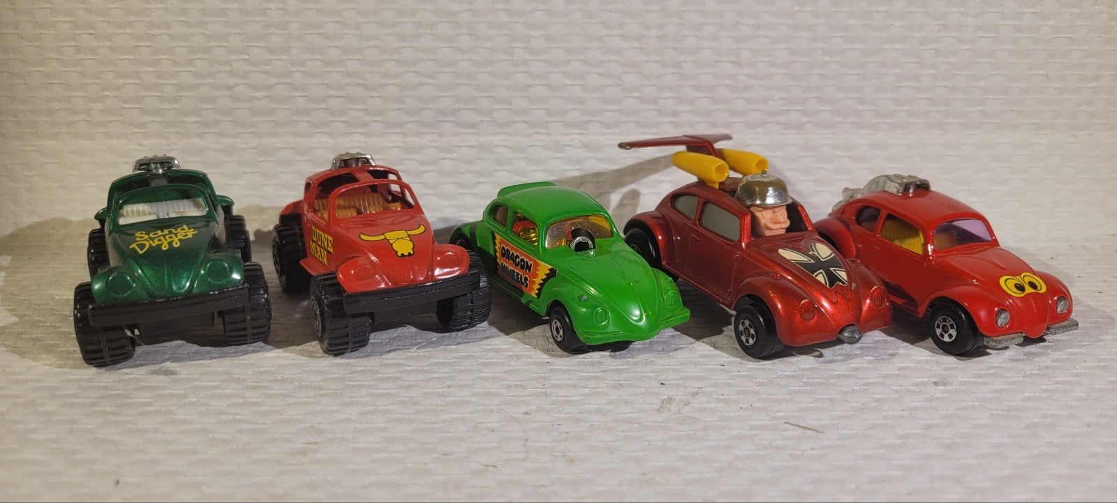 5x Matchbox Volksdragon Dune Man, Sand Digger, Dragon Wheels, Ophalen of Verzenden, Gebruikt, Auto