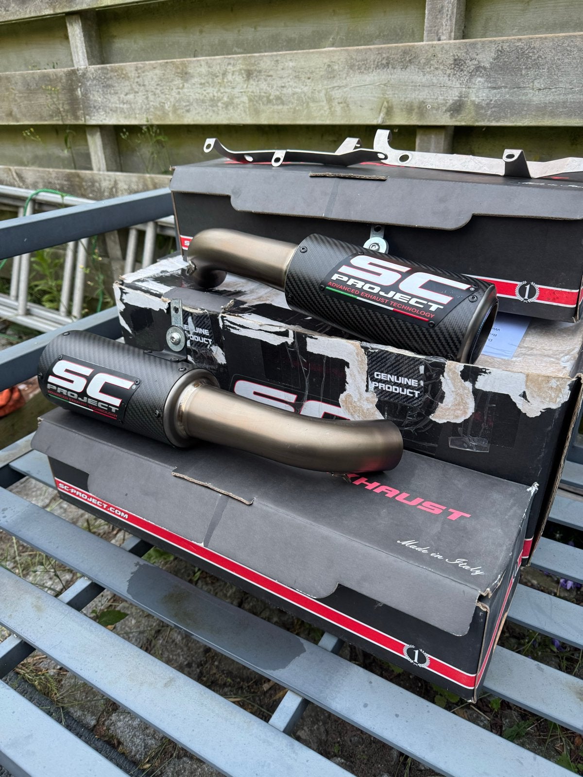 SC Project CR-T M2 carbon fibre Ducati Hypermotard 950, Motoren, Ophalen of Verzenden, Gebruikt