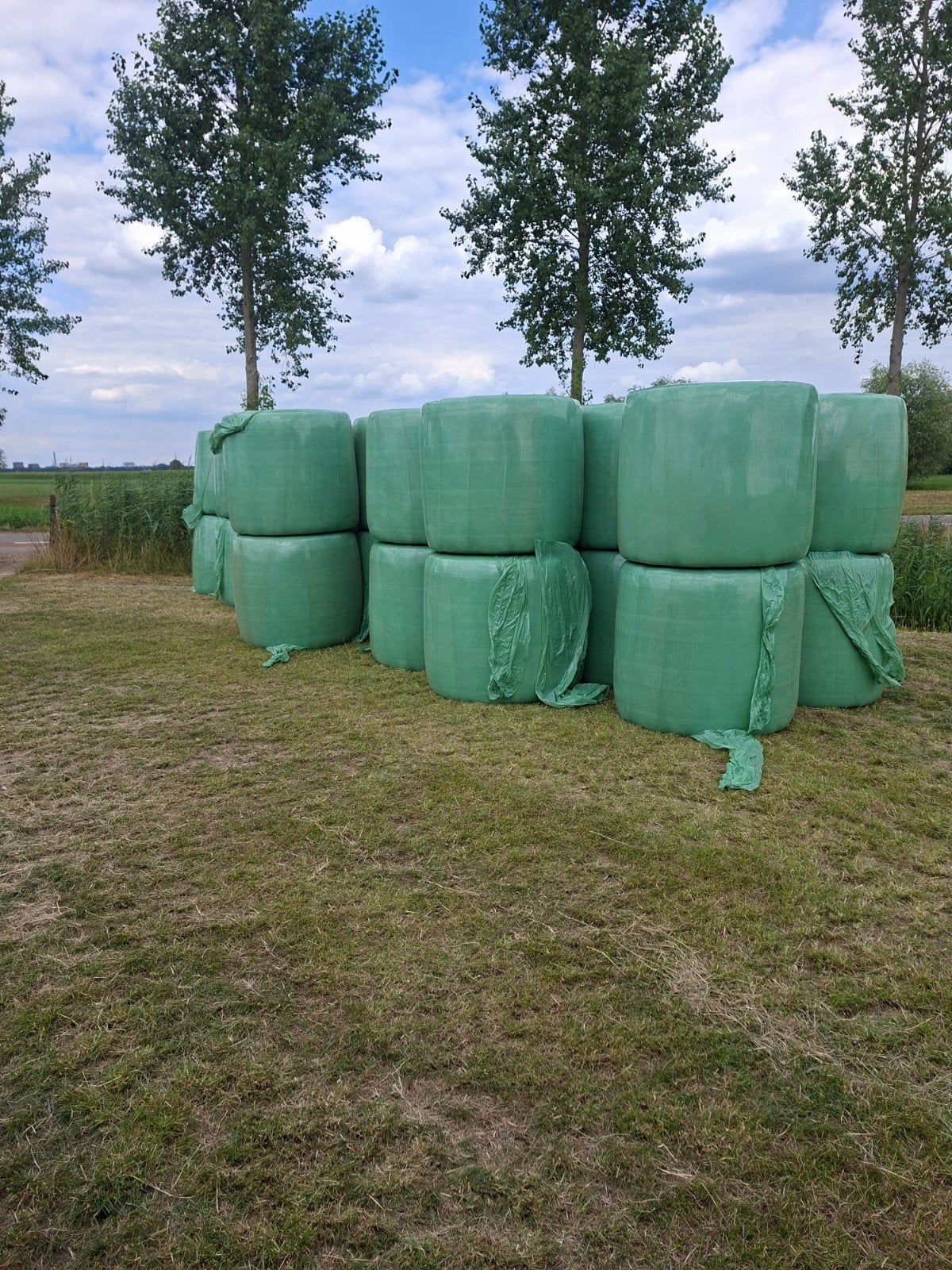 2e snede ronde balen hooi te koop, Ophalen, Vee