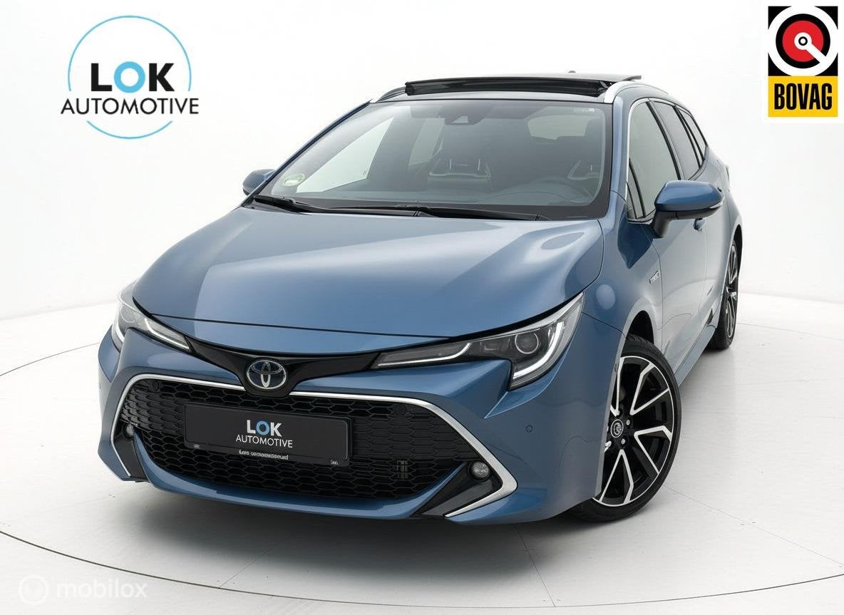 Toyota Corolla Touring Sports 2.0 Hybrid Premium PANO|JBL|CA, 1345 kg, Gebruikt, Zwart, Blauw