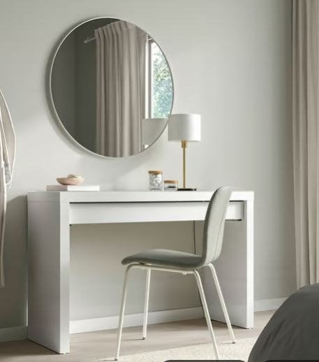 Malm kaptafel/bureau, Huis en Inrichting, Ophalen, Gebruikt, 100 tot 150 cm, Basic