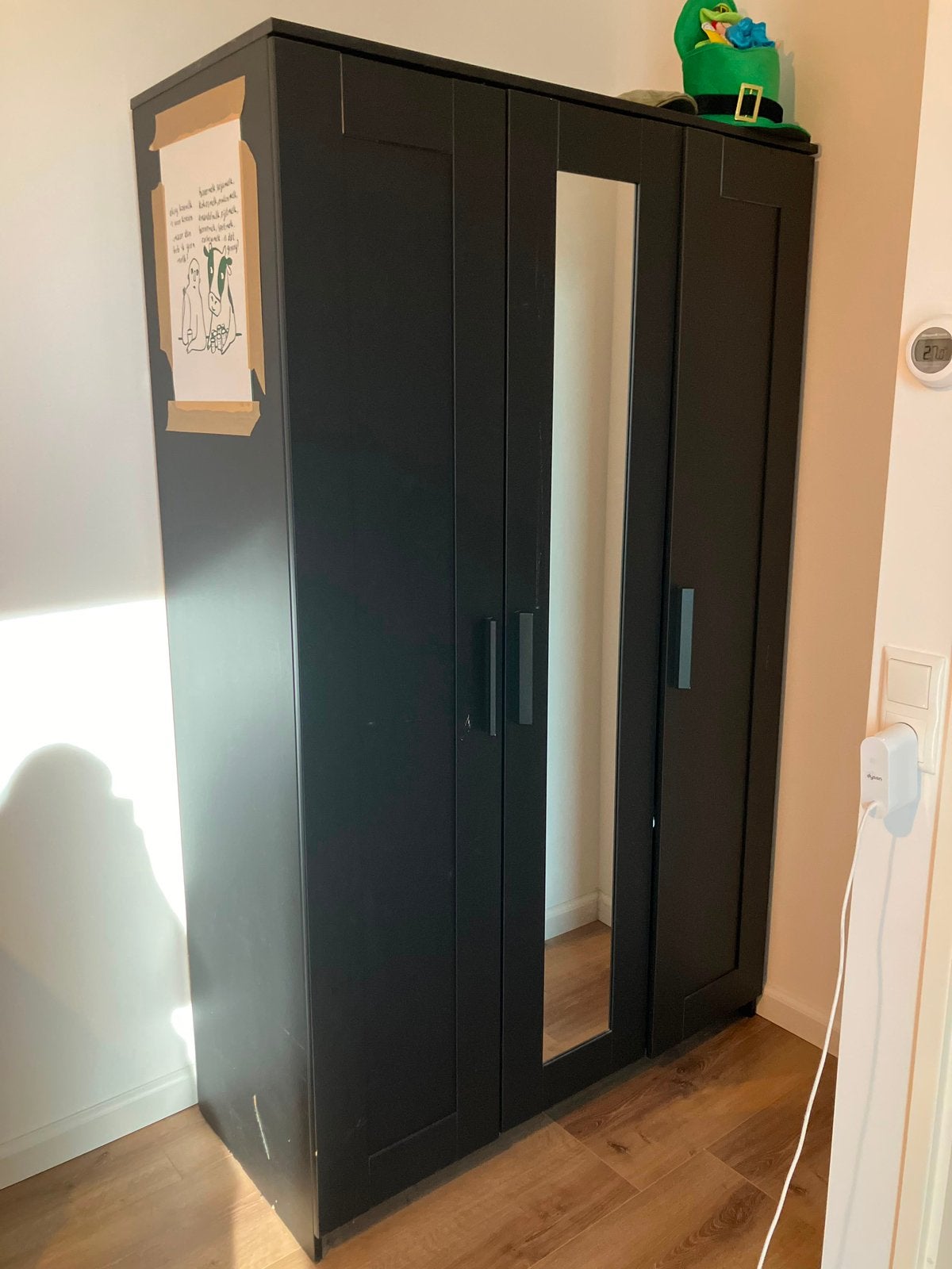 Kledingkast met spiegel IKEA brimnes, Huis en Inrichting, Ophalen, Overige materialen, Met deur(en), Gebruikt