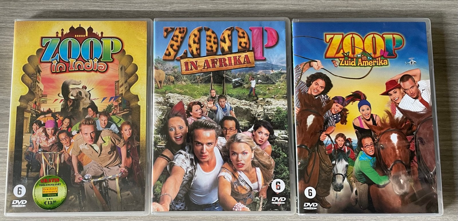 Zoop DVD Box: India, Afrika, Zuid-Amerika - Avontuurlijke Fi, Gebruikt, Nederlands, Ophalen of Verzenden, Vanaf 6 jaar
