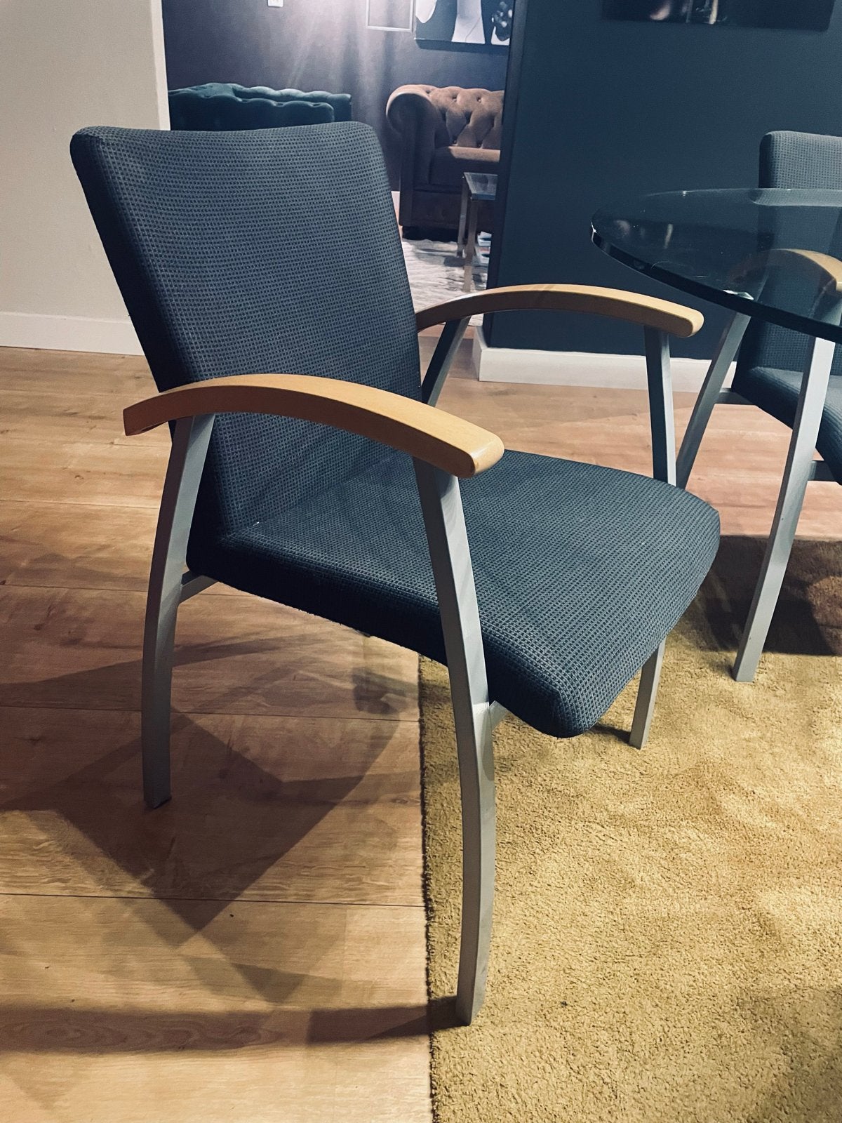 Comfortabele eetkamerstoelen 6 stuks, Huis en Inrichting, Ophalen, Gebruikt, Grijs, Vijf, Zes of meer stoelen