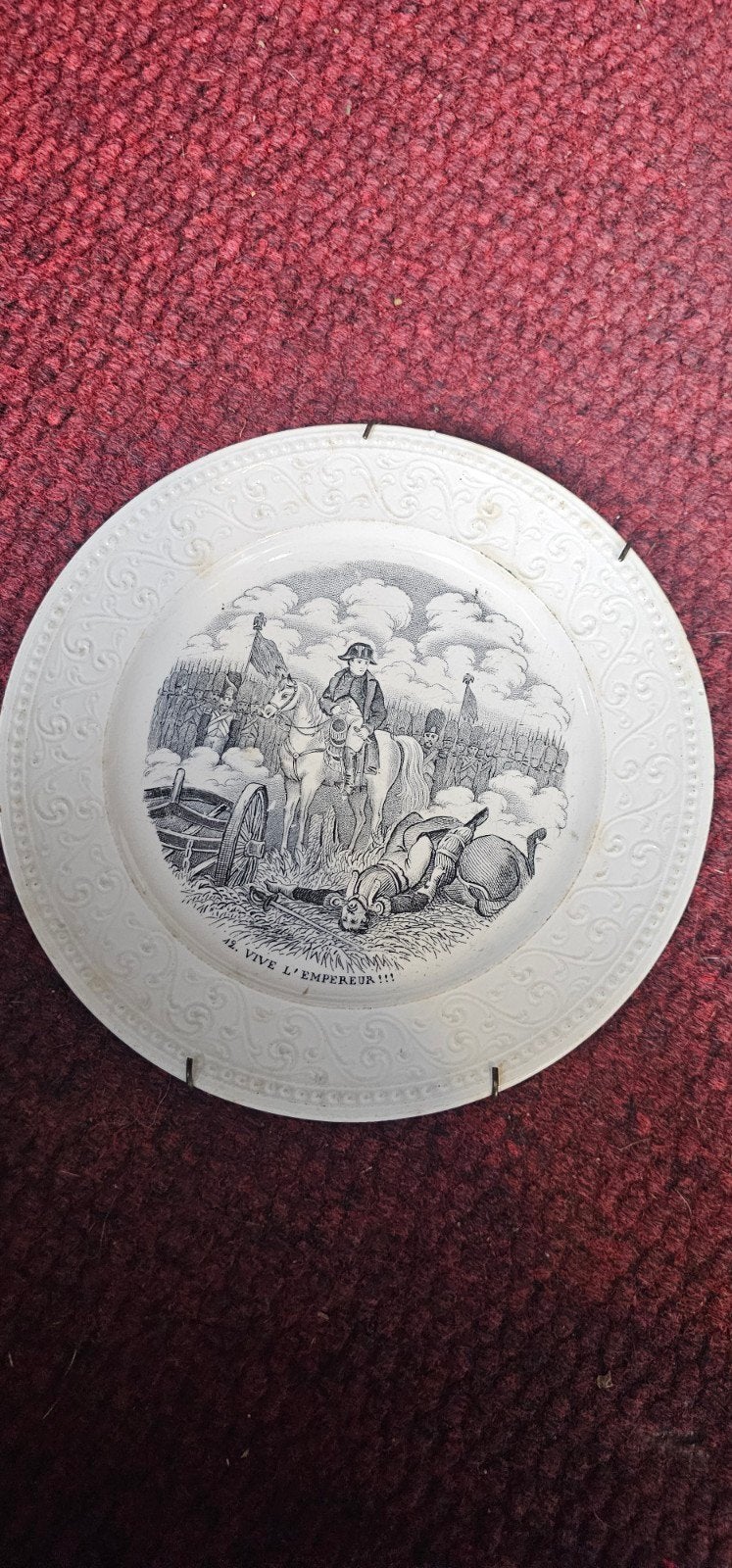 Antiek bord met Napoleon afbeelding - Vive L'Empereur, Ophalen of Verzenden
