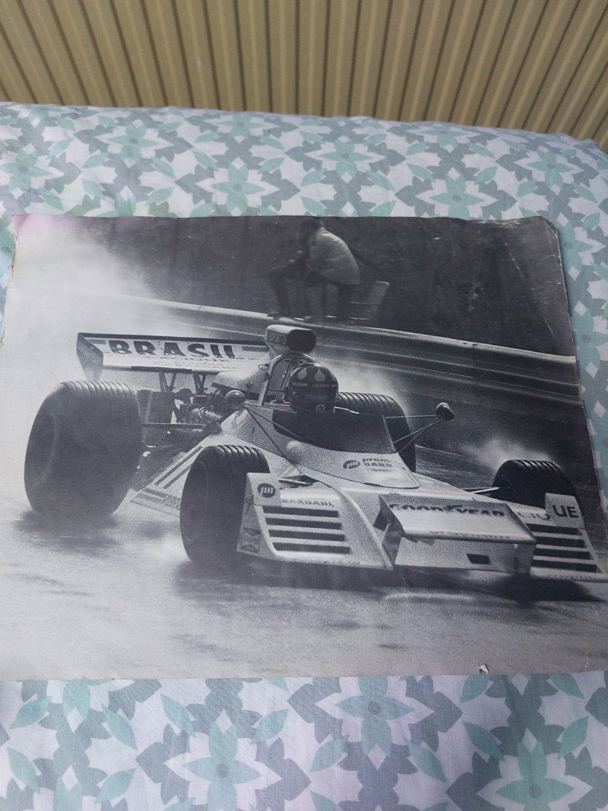 Zeldzame Brabham BT42 Formule 1 foto - Zwart-wit print, Ophalen of Verzenden, Gebruikt, Formule 1