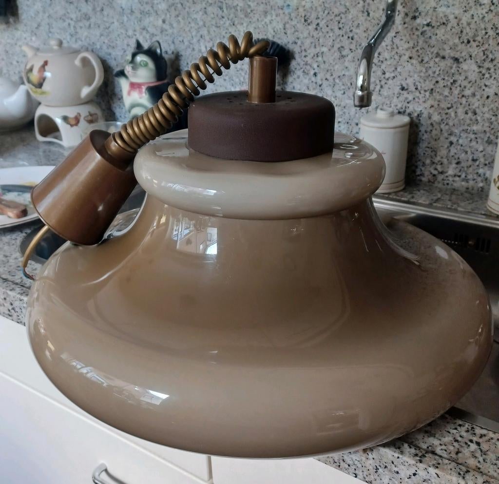 Vintage hanglamp, met Rolly systeem, Brevettato Italy, Ophalen of Verzenden, Gebruikt, Minder dan 50 cm
